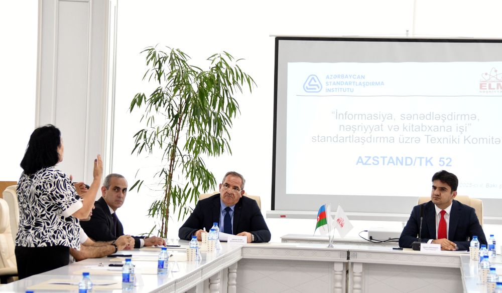 “İnformasiya, sənədləşdirmə, nəşriyyat və kitabxana işi” standartlaşdırma üzrə Texniki Komitənin ilk iclası keçirilib